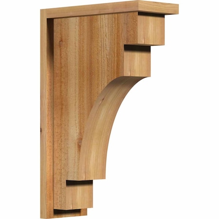 Mediterranean Rough Sawn Corbel W/Backplate, Western Red Cedar, 6W X 14D X 22H